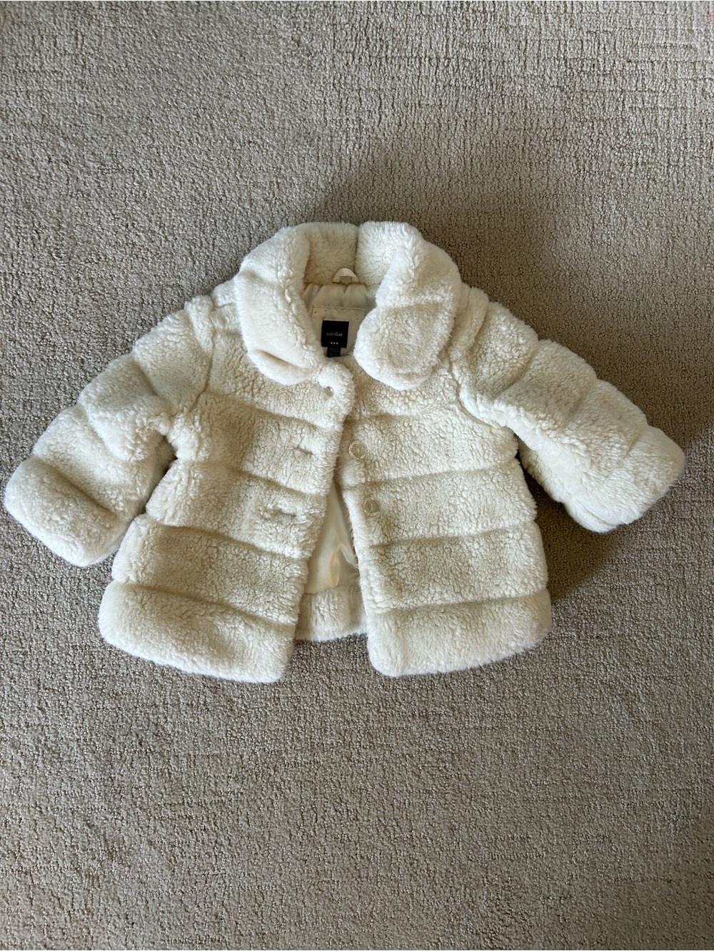 Baby Gap faux fur coat fancy winter snow 18-24 months